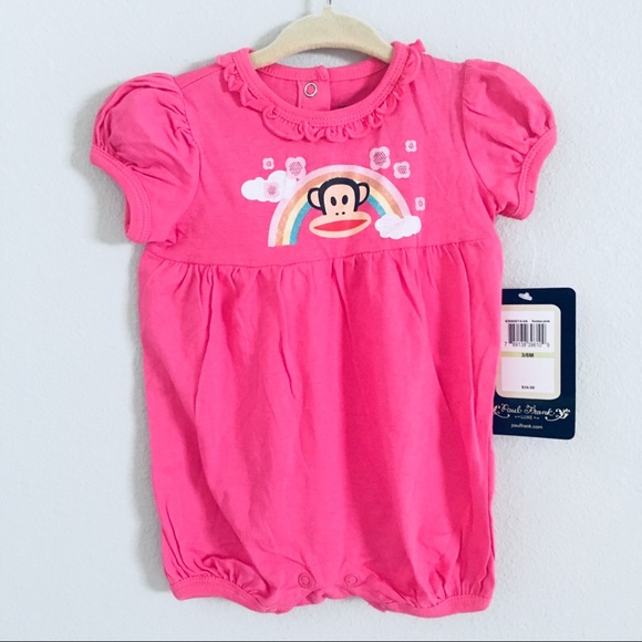 Paul Frank Other - Paul Frank Pink Azalea Baby Girl Romper Size 3-6M